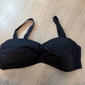 Swimsuits For All Black Bikini Top with Gold Accents